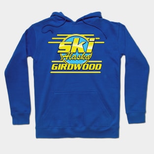 Girdwood Alaska 80s ski logo Hoodie